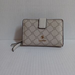 Elegant Beige Patterned Women's Wallet